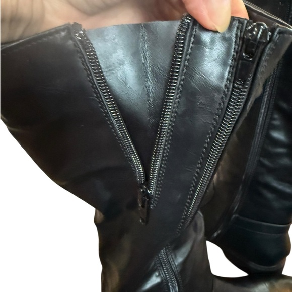 Pierre Dumas Barcelona black knee high boots Size 8M - Picture 4 of 16